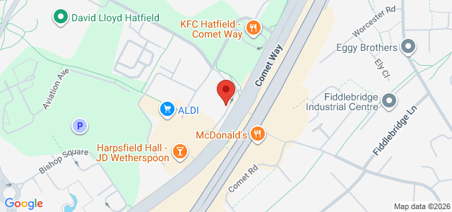 Map showing Kebab Kingdom in Hatfield